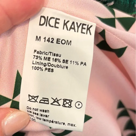 Dice Kayek Textured Brocade Green Coat